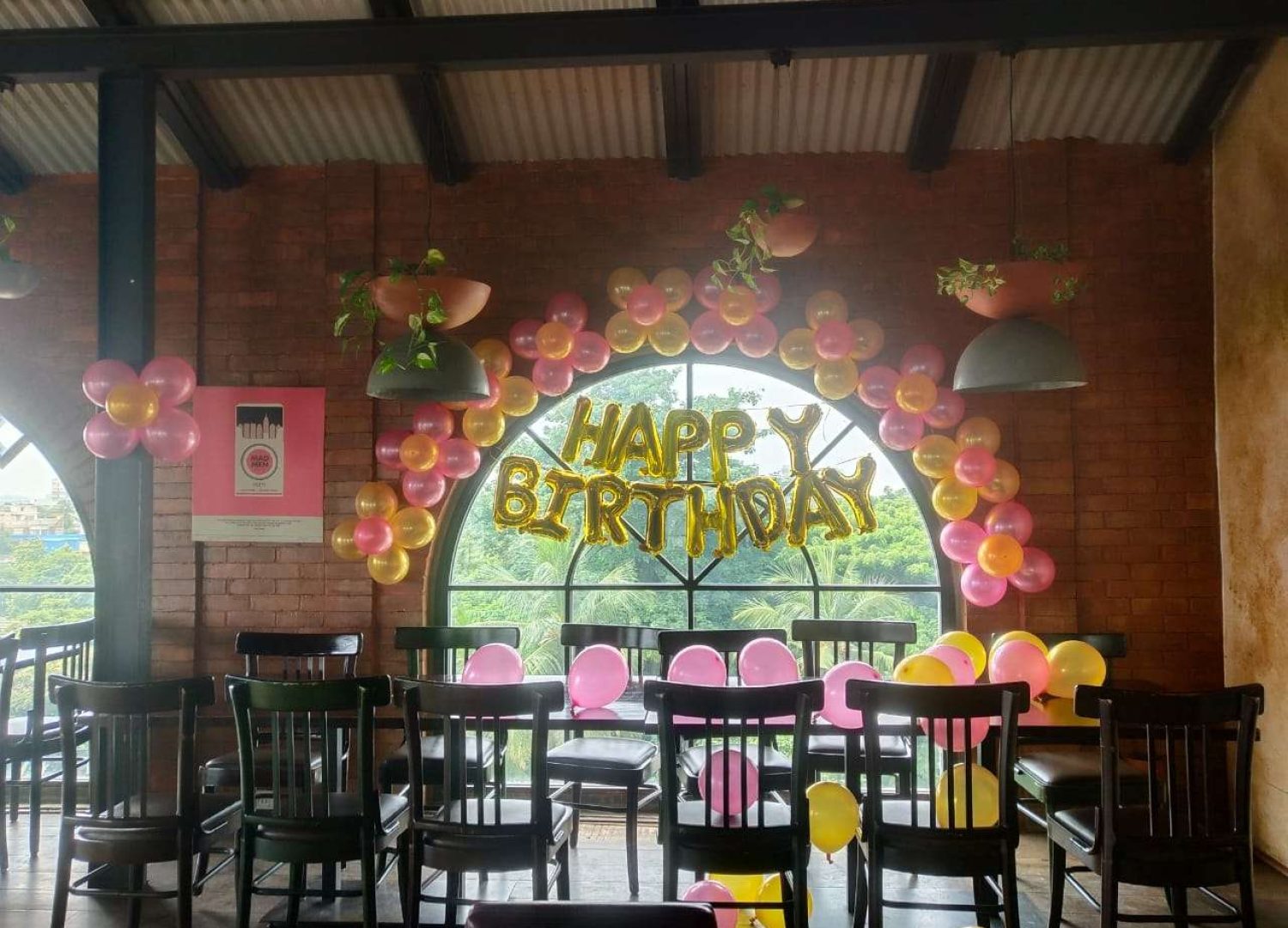 Birthday balloon decoration